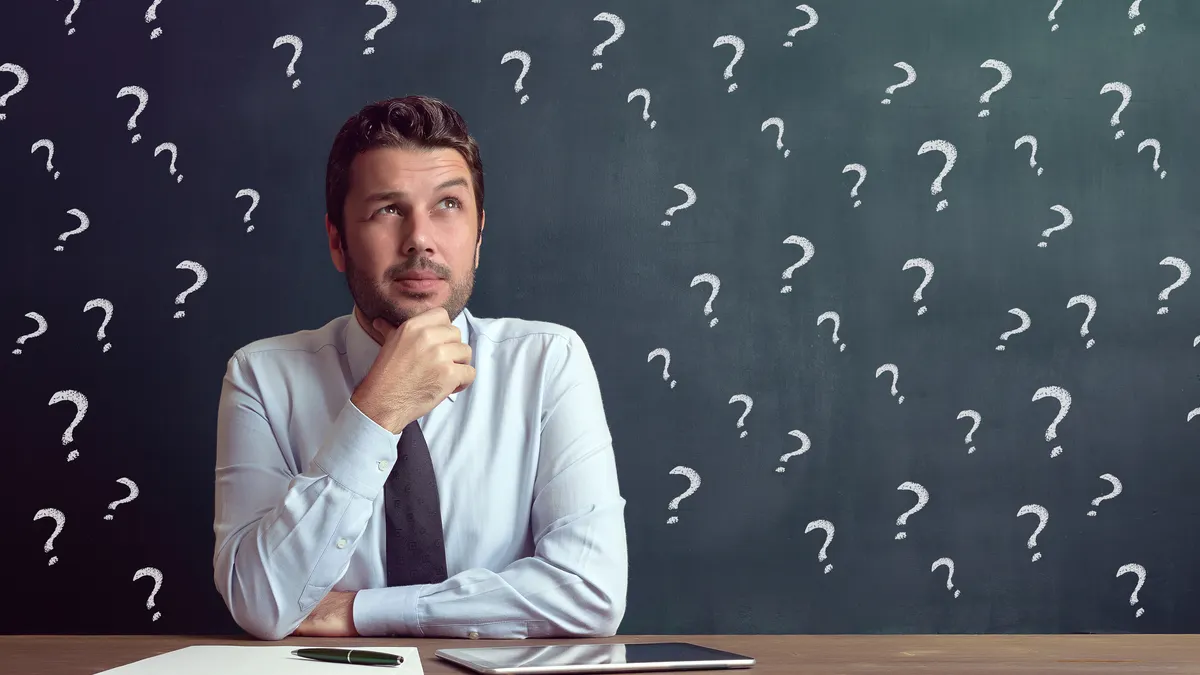 Businessman is working on his desk