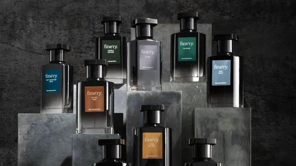 An assortment of Fine'ry's fragrances targeting the men's market.