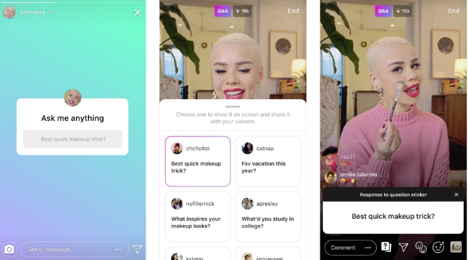 Instagram Live question sticker