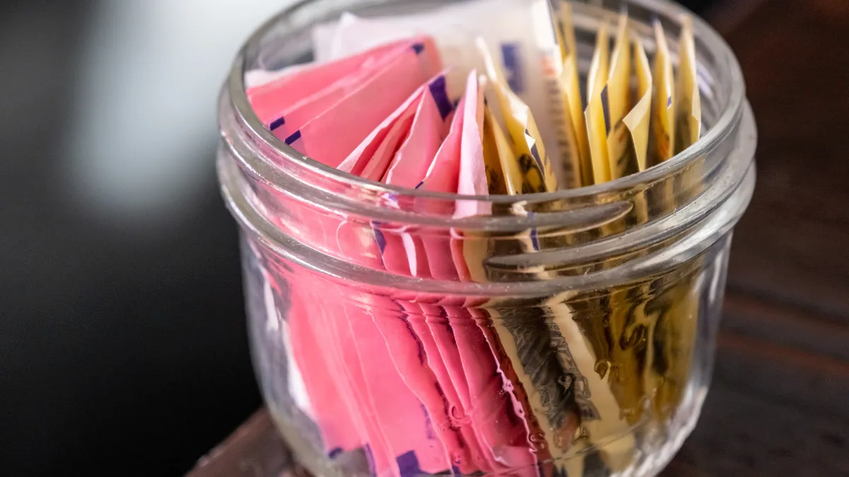 A selection of no- and low- calorie sweeteners.