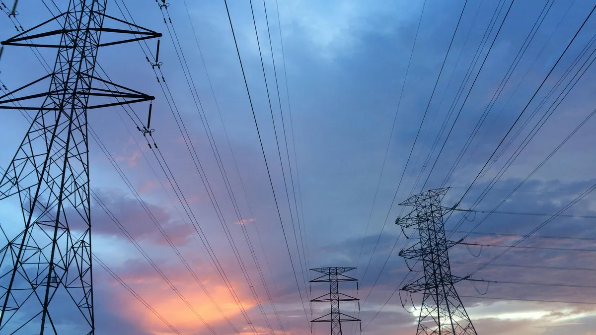 View of electric poles