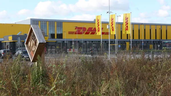 A DHL parcel center.