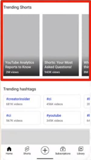 YouTube Shorts Shelf