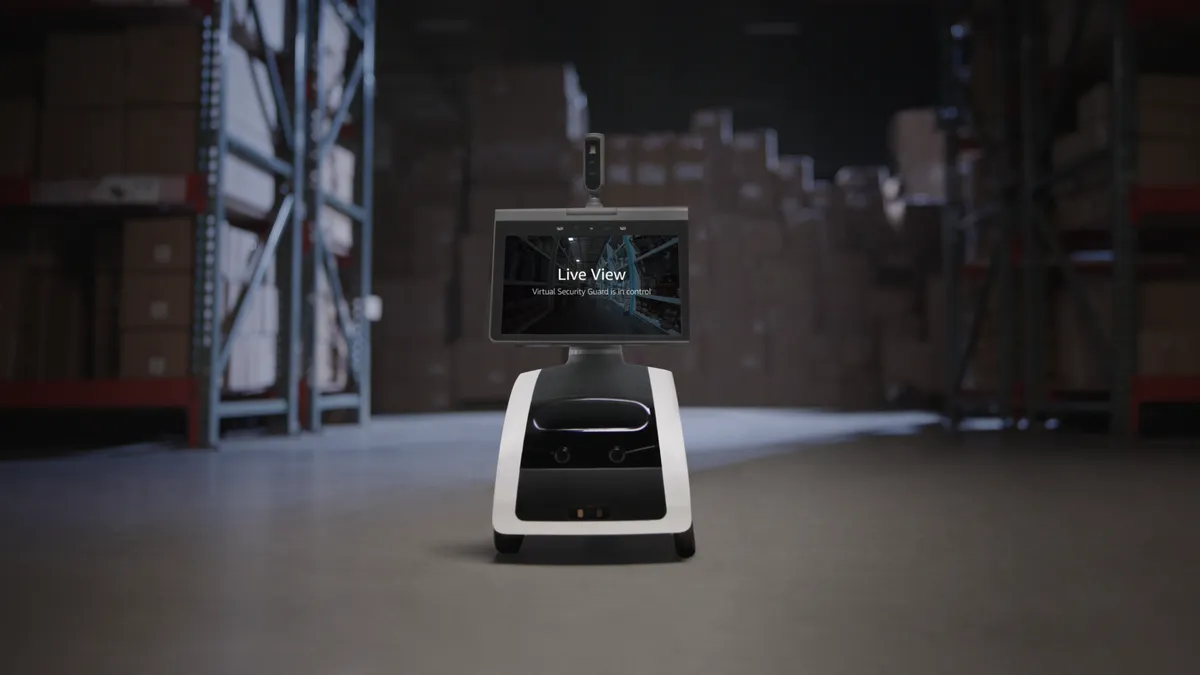 Amazon's Astro robot can watch and speak with intruders.