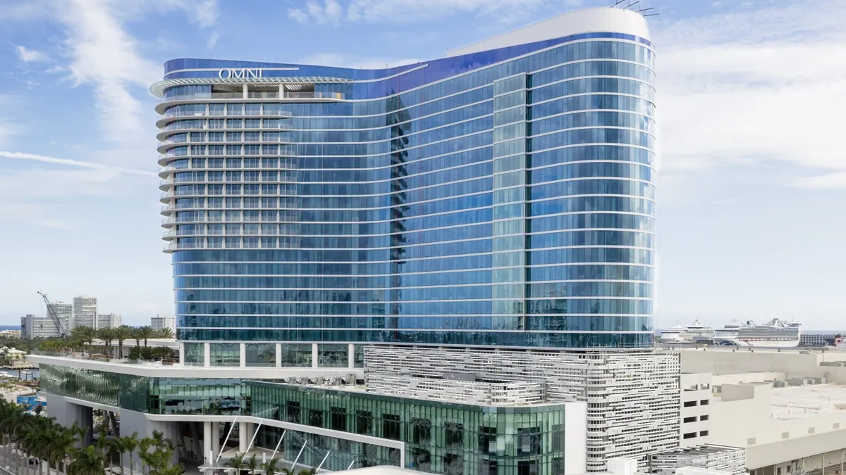 An exterior view of Omni Fort Lauderdale Hotel.