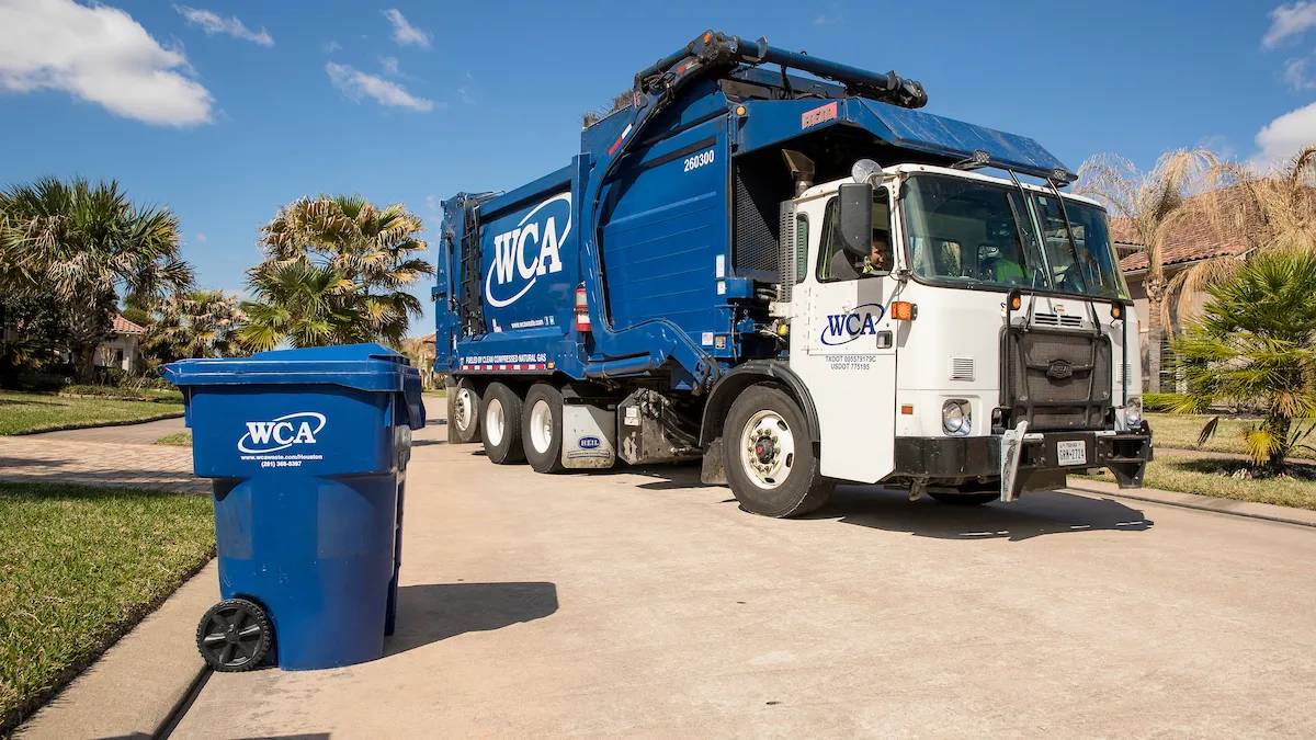 WCA Waste Corporation collection truck