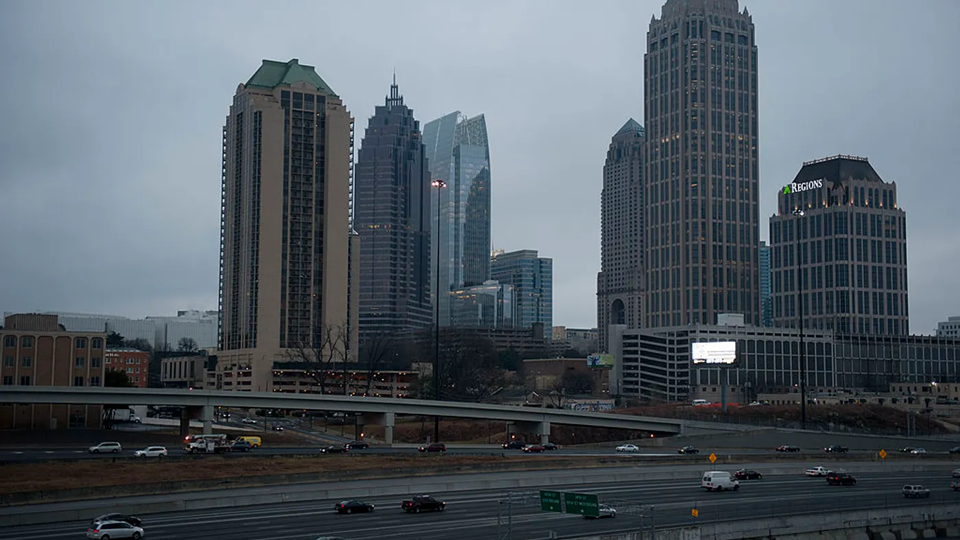 Atlanta skyline on a cloudy day