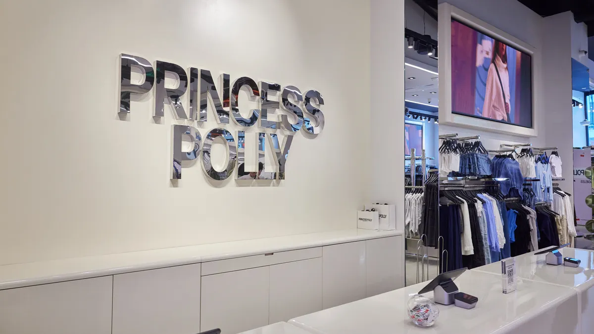 The inside of a Princess Polly store.