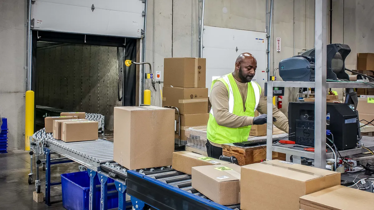 Worker in a warehouse