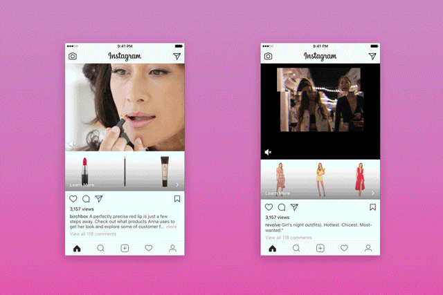 An Instagram Collections ad