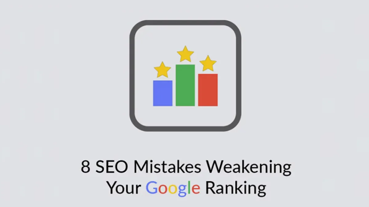 Google ranking mistakes infographic