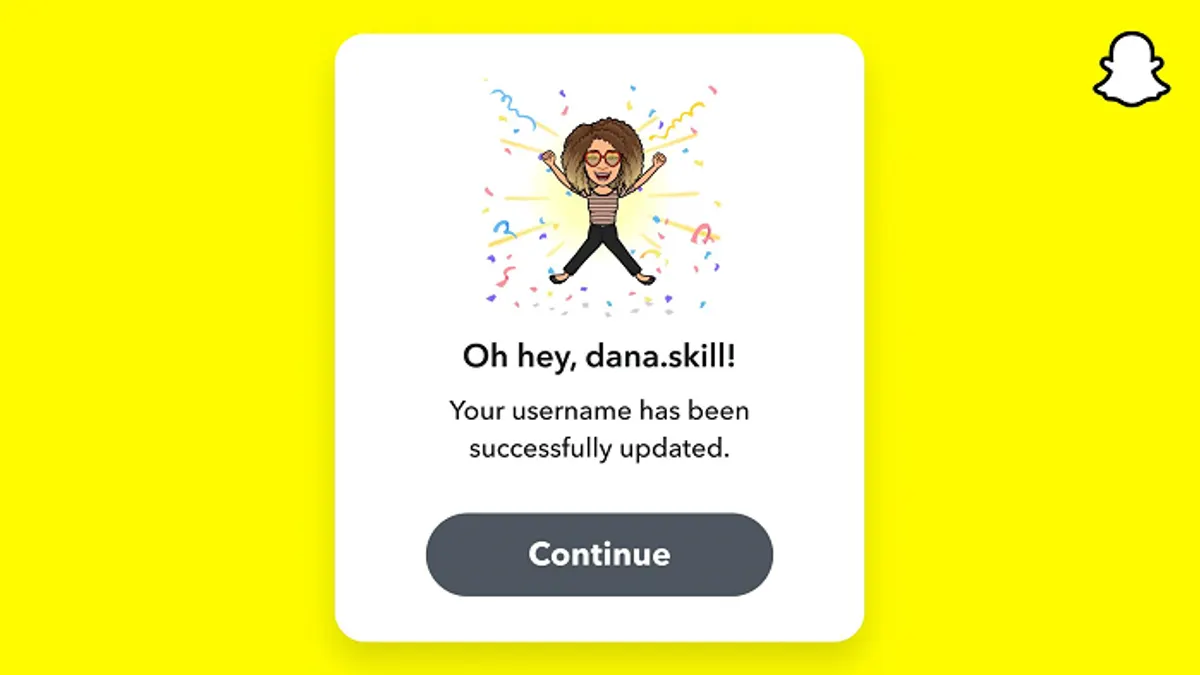 Snapchat Username update