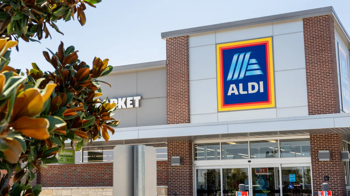 Exterior of an Aldi store in Texas