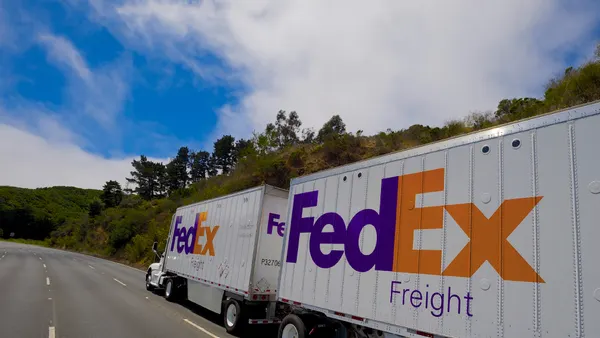 FedEx Freight truck on road