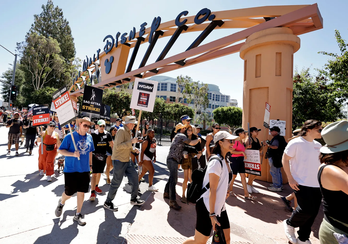 Members Of SAG-AFTRA Go On Strike In Los Angeles, CA