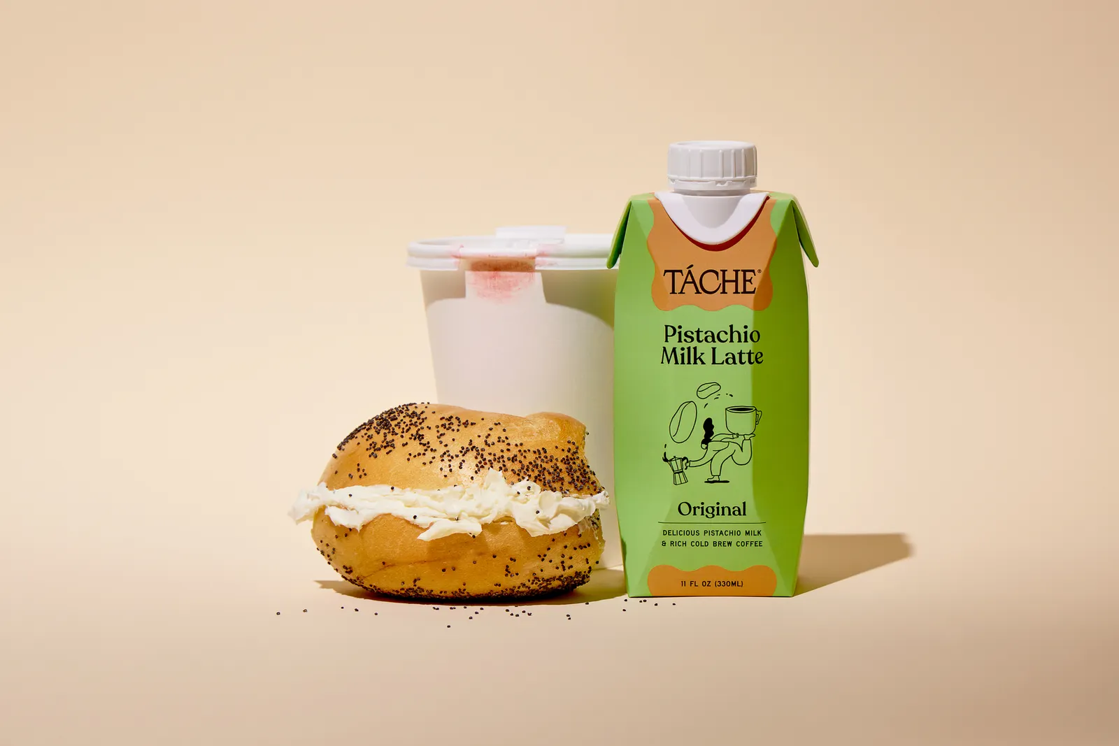 Táche latesrt drink offering, a Pistachio Milk Latte.