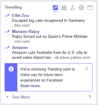 Facebook Announces Removal to Trending News Section | Social Media Today