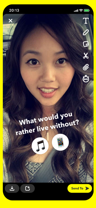 Snapchat poll stickers