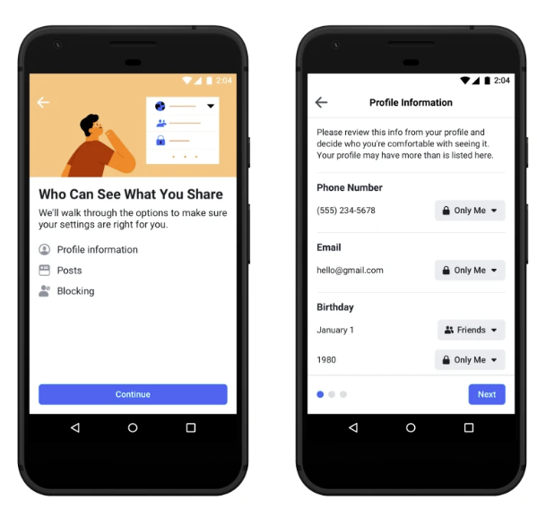 Facebook Privacy Check-Up