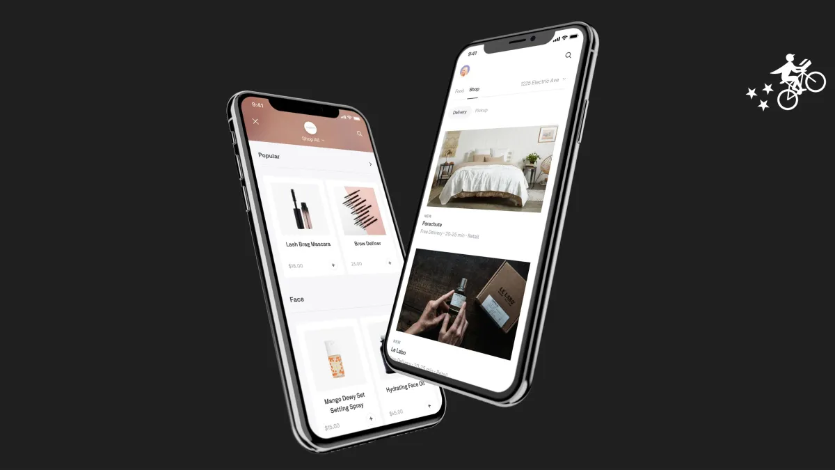 Postmates tests a new 'Shop' tab retrieved by Mobile Marketer on Oct. 28, 2020