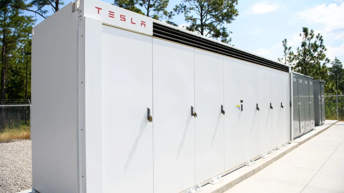 A battery storage system.