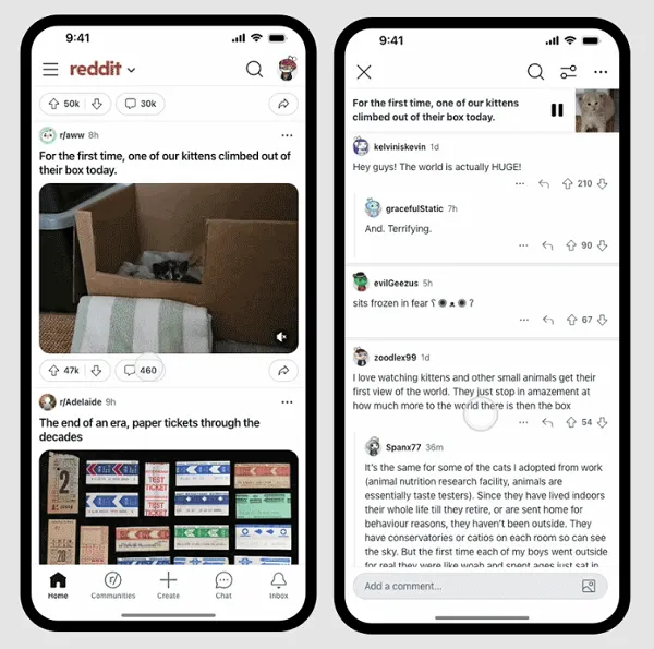 Reddit UI update