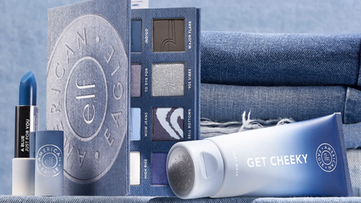 American Eagle x E.l.f. Cosmetics denim-inspired makeup line