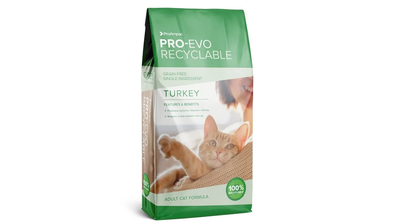 A rendering of ProAmpac's new grease-resistant pet food bag.