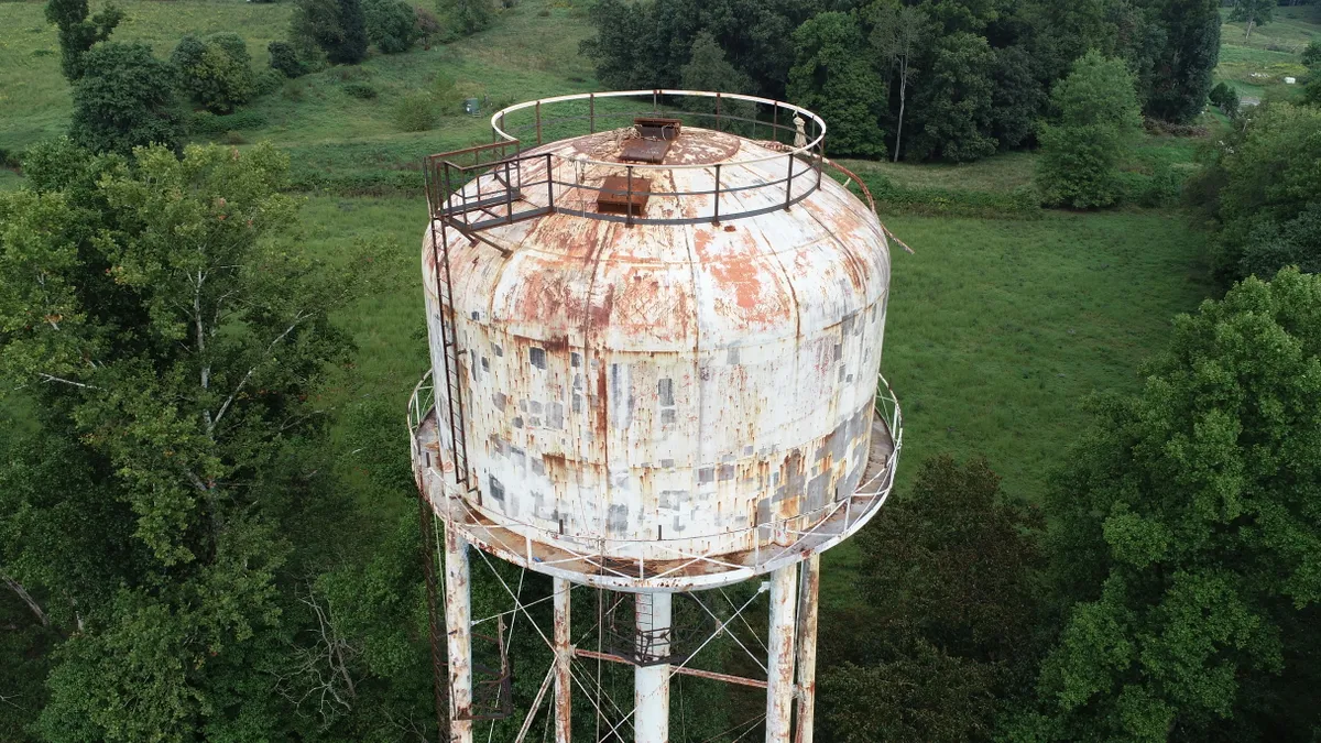 Water tank aerial view