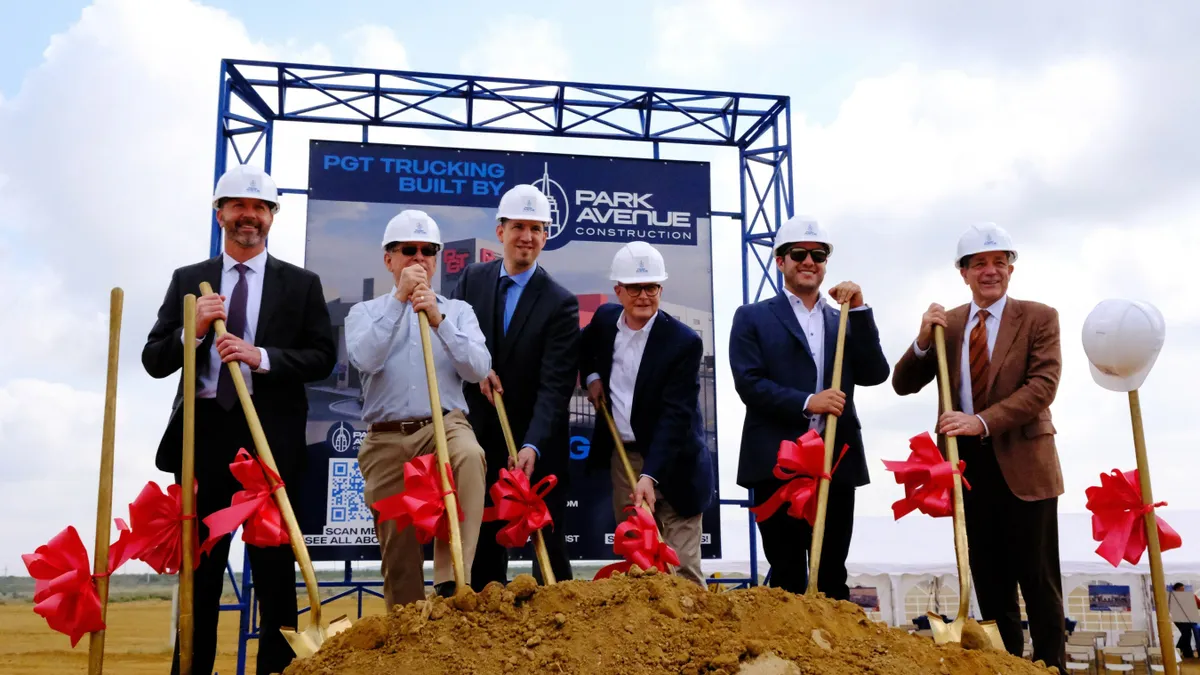 PGT Trucking officials break ground on a new terminal in Laredo, Texas.