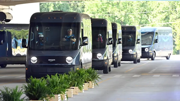 Rivian Amazon delivery vans