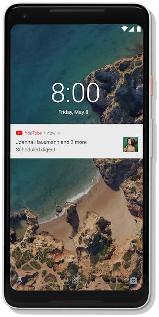 YouTube push notification example