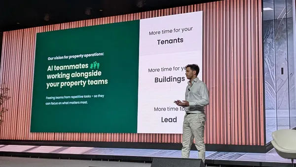 Visitt co-founder and CEO Jonathan Kroll on stage.