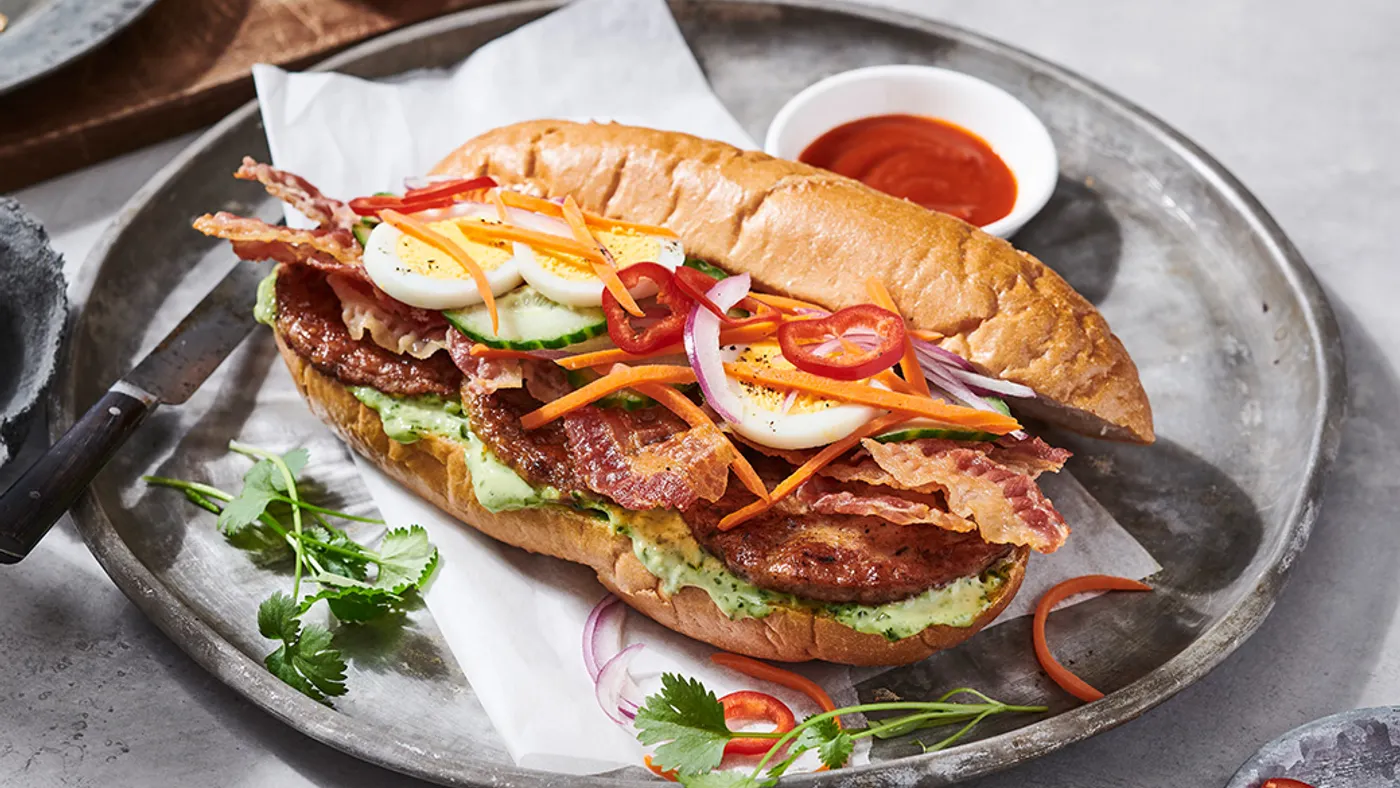 Breakfast Ban Mi Sandwich