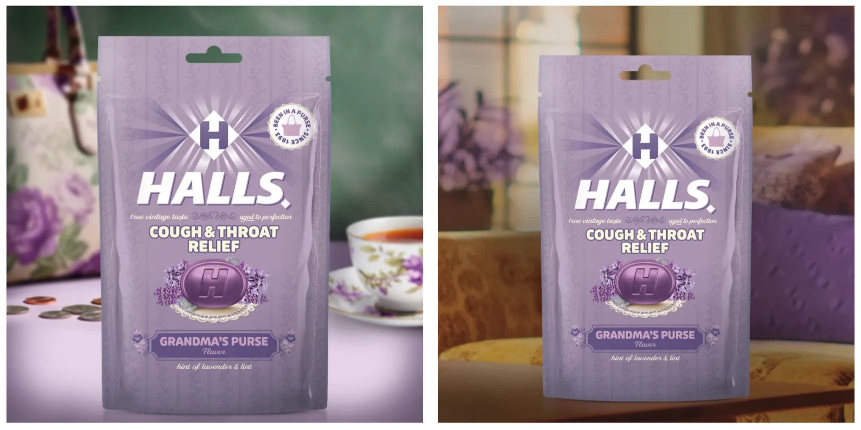 Mondelez's Halls Grandma’s Purse flavor.