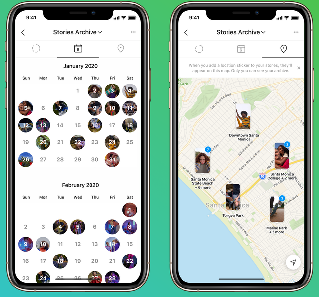 Instagram Stories map