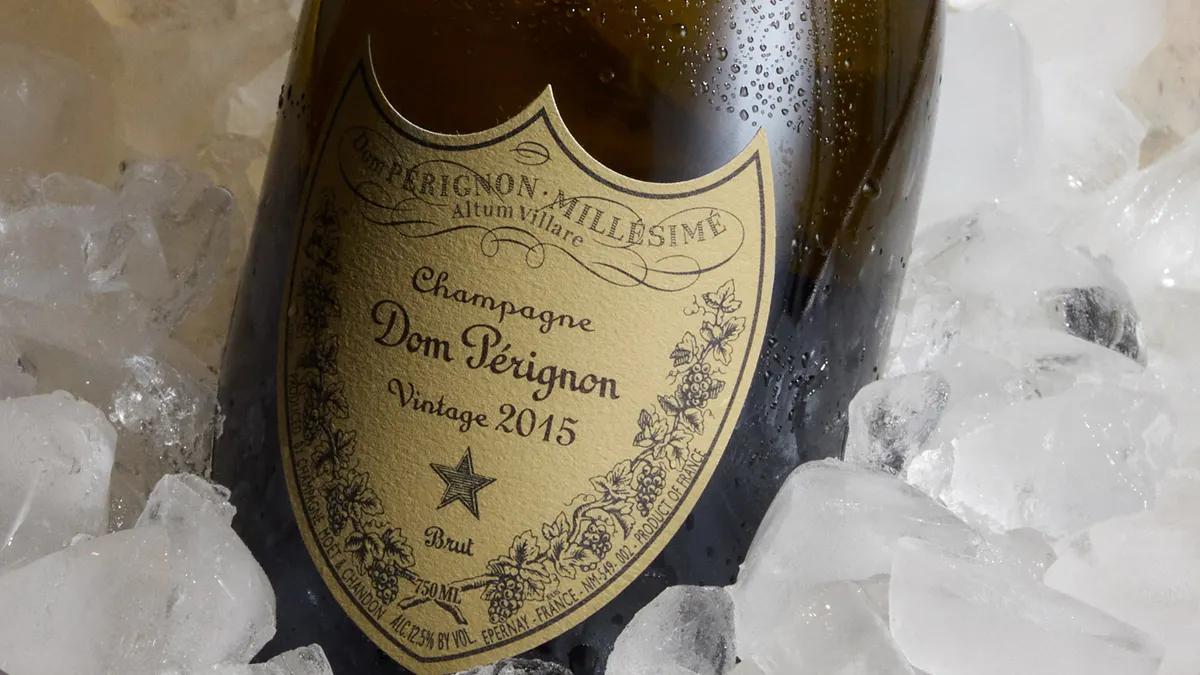 A bottle of Dom Perignon