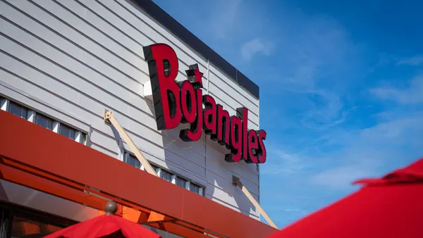 The sign on a Bojangles restaurant
