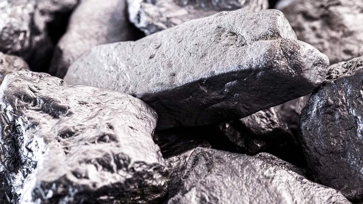 Stack of gray silicon stones.