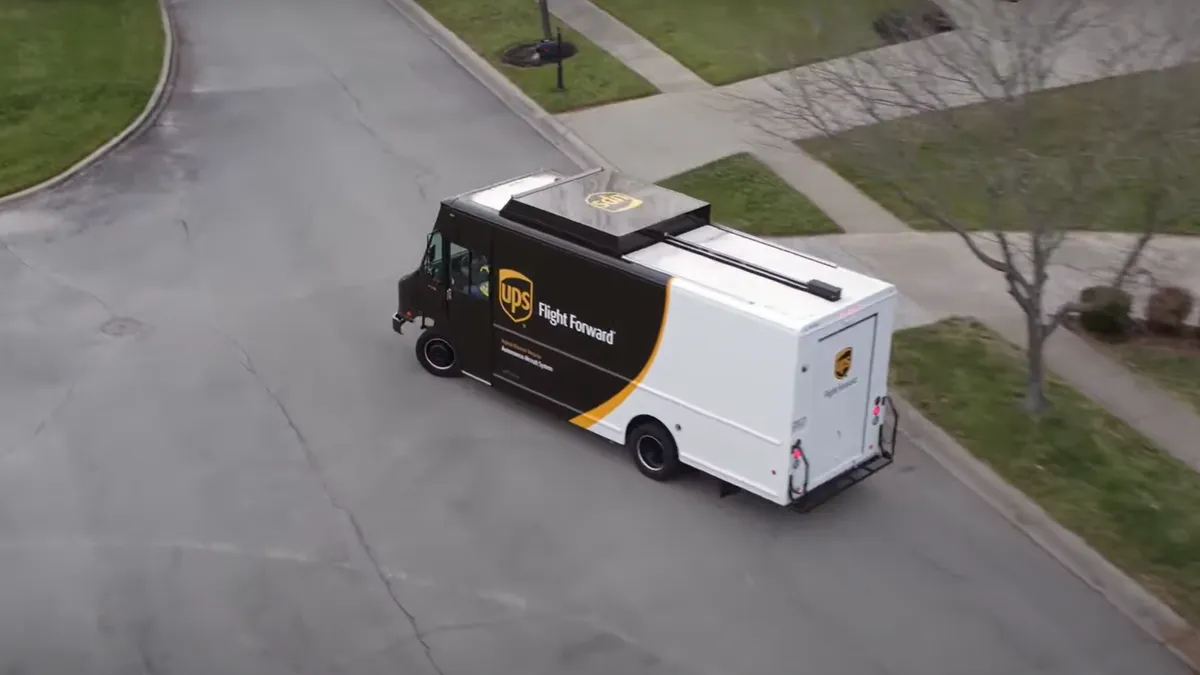 UPS Flight Forward van from a promotional video done with Verizon Jan. 13, 2021