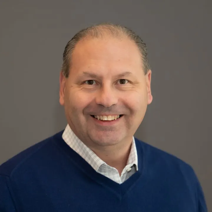 A portrait of Giuseppe Ciaramella, the CEO of Orbital Therapeutics.