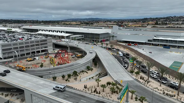 aerial view of San Diego International Airport in San Diego, Calif.