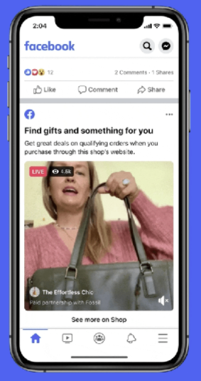 Facebook Live shopping for creators