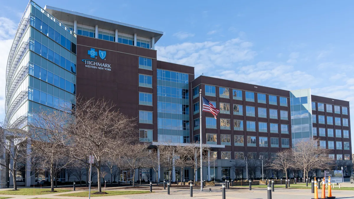 The outside of Highmark Western New York's office building