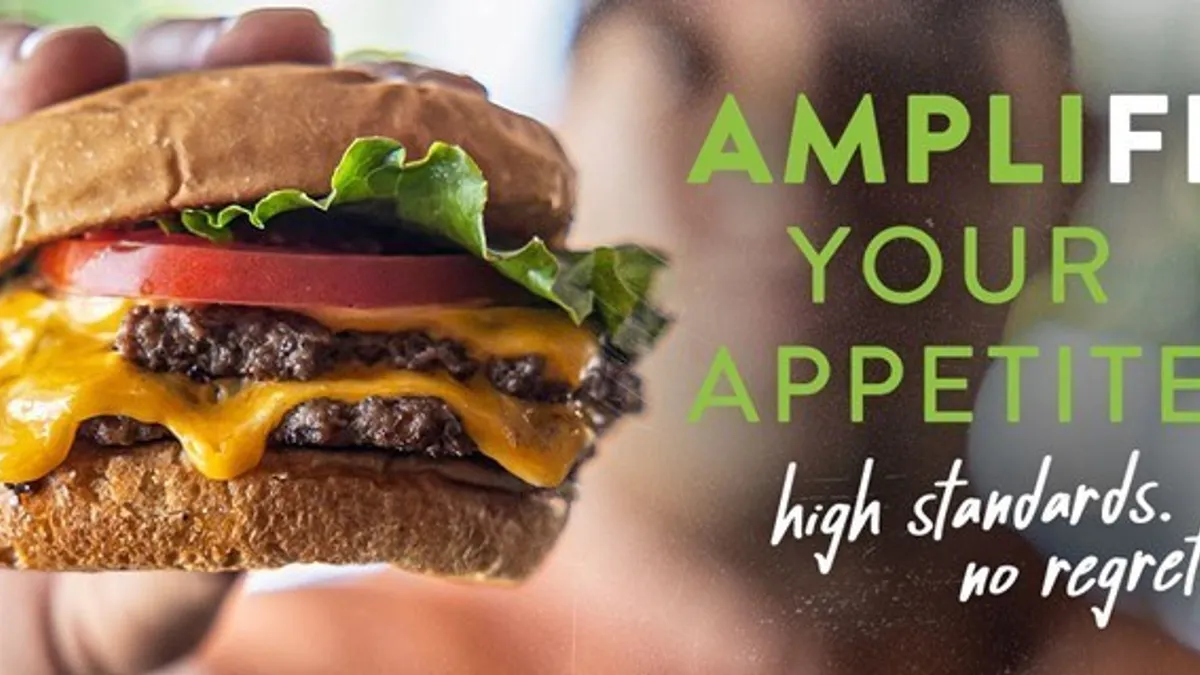 A promotional image for BurgerFi's ongoing brand overhaul.