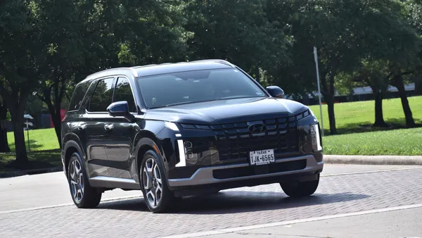 Hyundai Palisade on the road