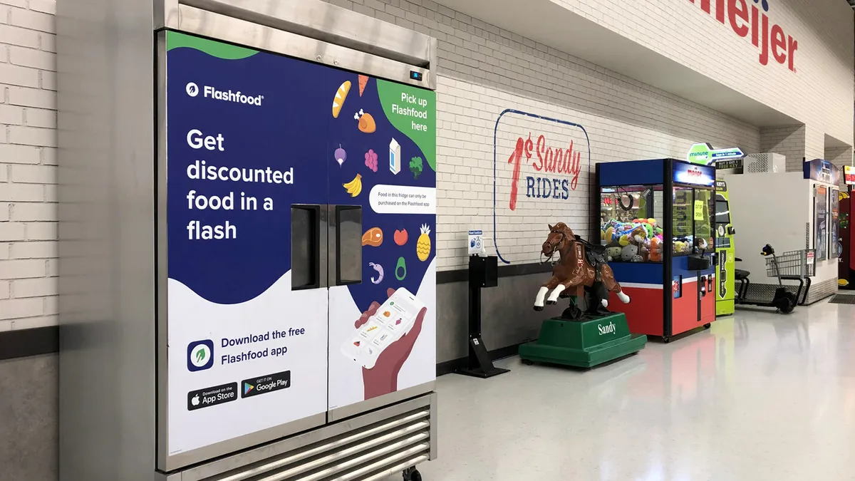 Flashfood station in a Meijer store