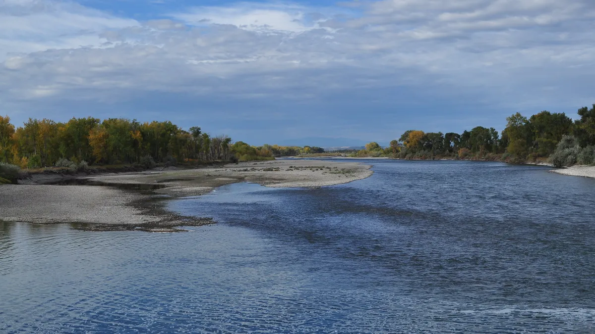 Along the Nez Perce National Historic Trail Yellowstone River in Laurel, Montana.