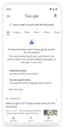 Google Search context