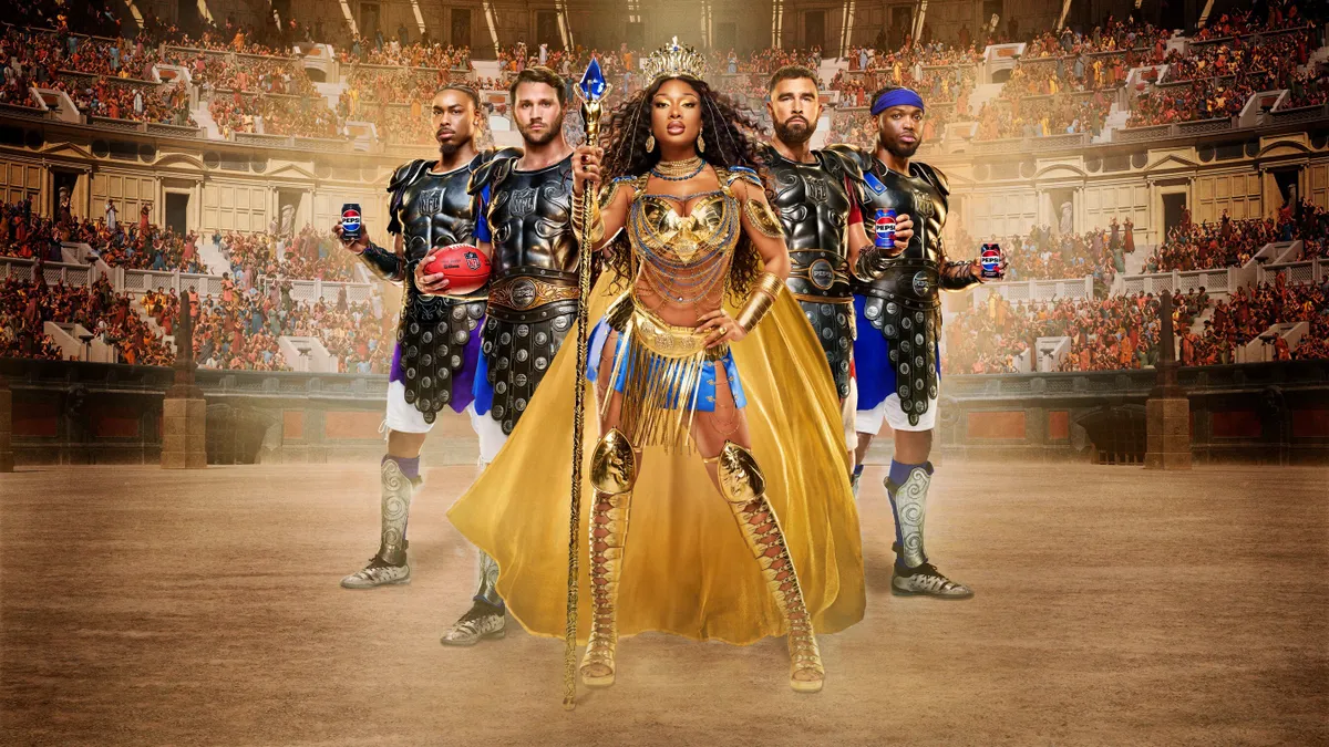 Megan Thee Stallion and NFL stars appear in a Pepsi ad inspired by "Gladiator II"